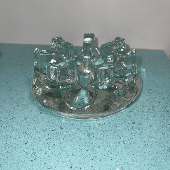 Chantal Vintage 6 Inch Grande Stand Clear Glass Warming Trivet